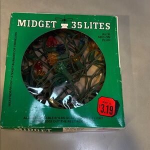 Vintage Midget multi christmas lights flowers